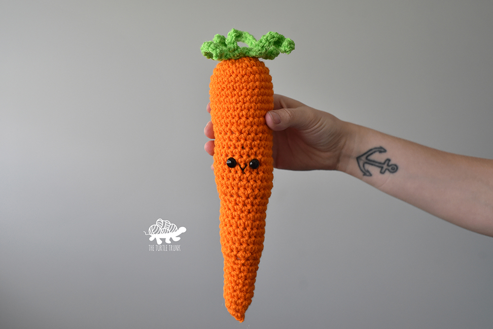 Carrot crochet pattern by The Turtle Trunk