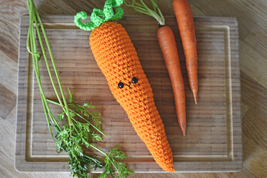 Carrot crochet pattern by The Turtle Trunk