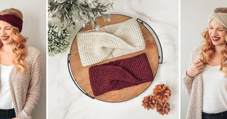 Toasty & Twisted Ear Warmer Crochet Pattern