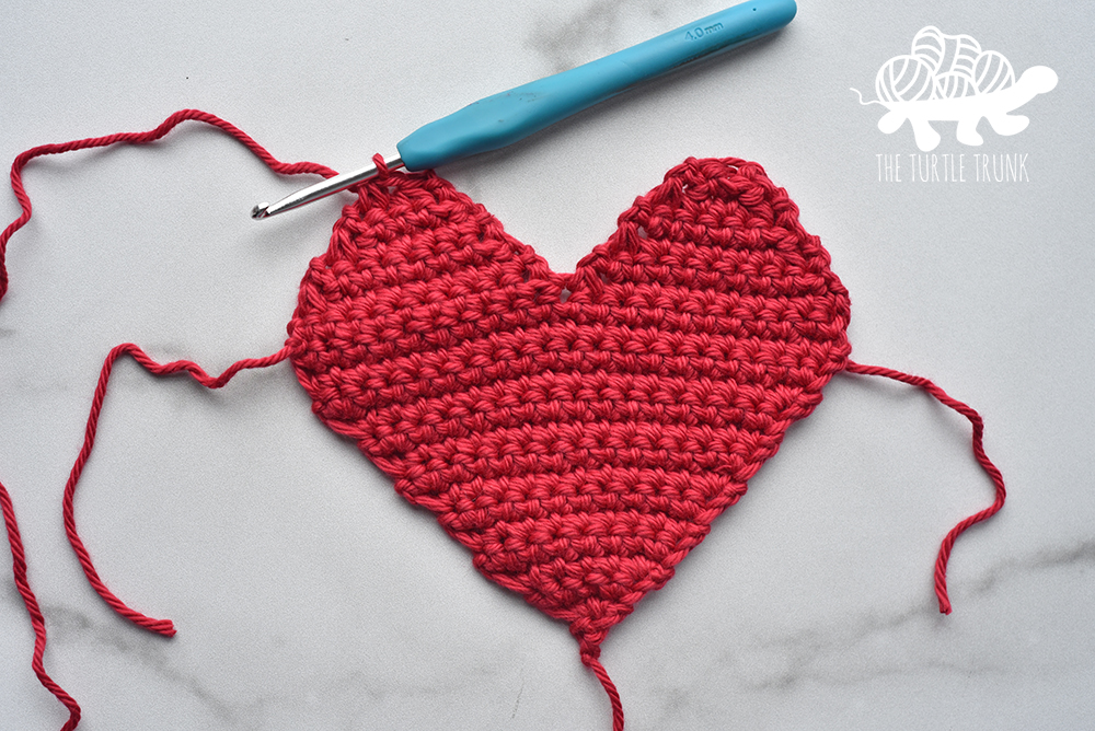 Heart Coaster crochet pattern by The Turtle Trunk