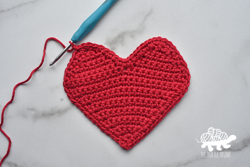 Heart Coaster crochet pattern by The Turtle Trunk