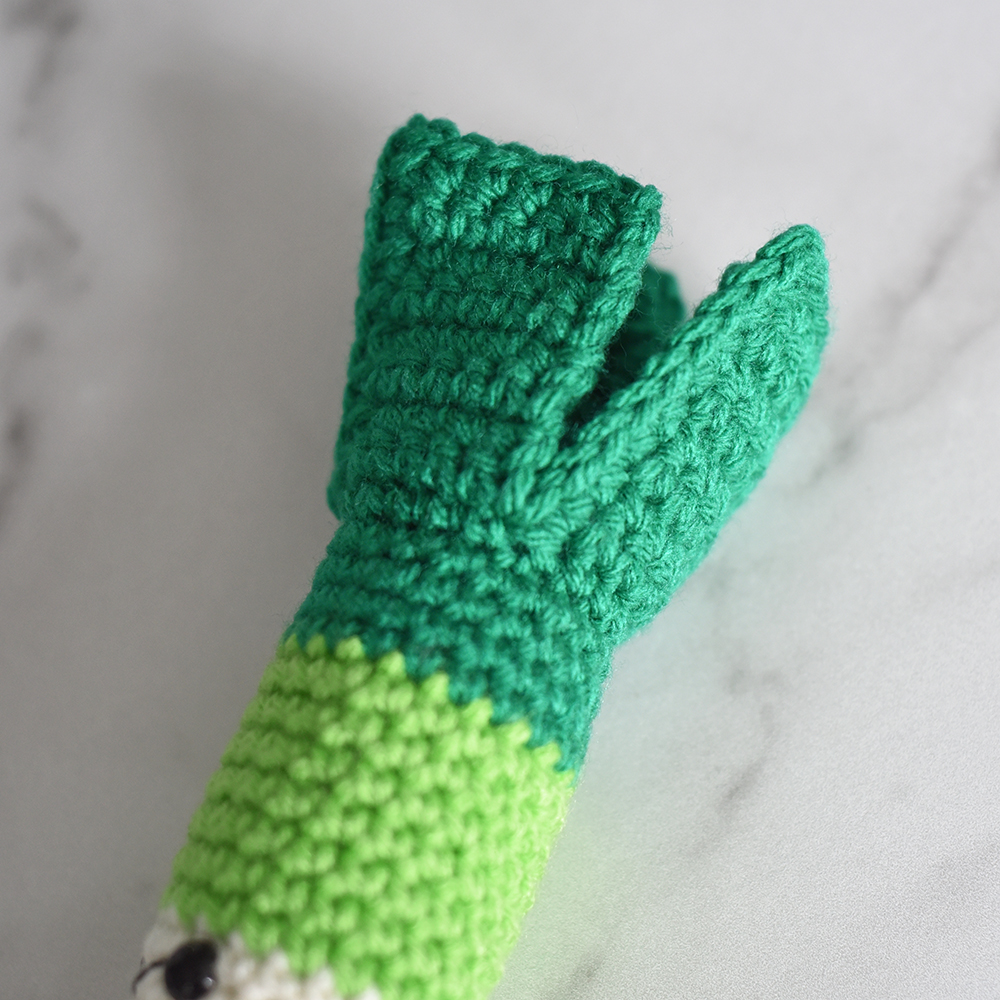 Leek crochet pattern by The Turtle Trunk