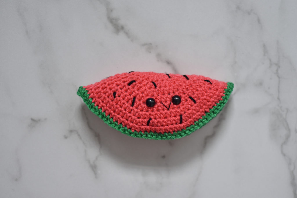 Watermelon crochet pattern by The Turtle Trunk