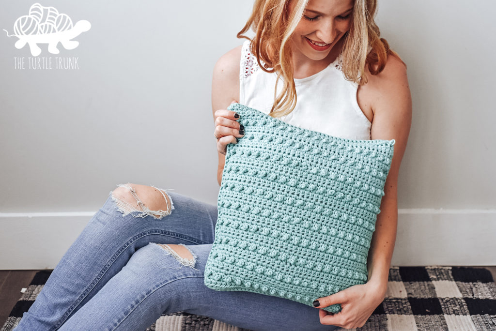 Picot Pillow crochet pattern by The Turtle Trunk