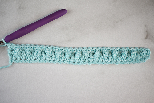 Instructions for the Dotty Dishcloth crochet pattern by The Turtle Trunk