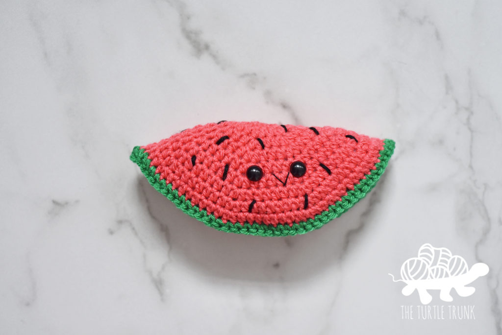 Watermelon crochet pattern by The Turtle Trunk