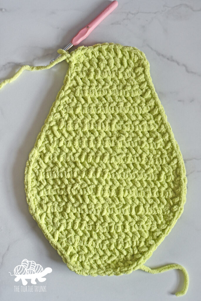 Instructions for the Avocuddler Mini crochet pattern by The Turtle Trunk