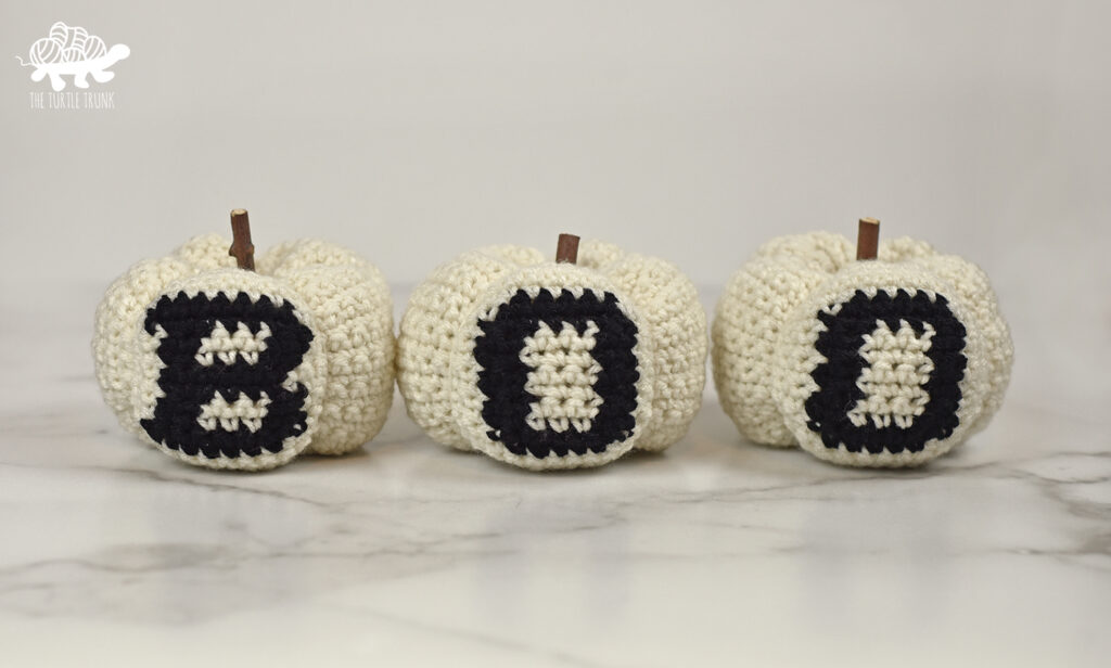 BOO Pumpkins crochet pattern by The Turtle Trunk