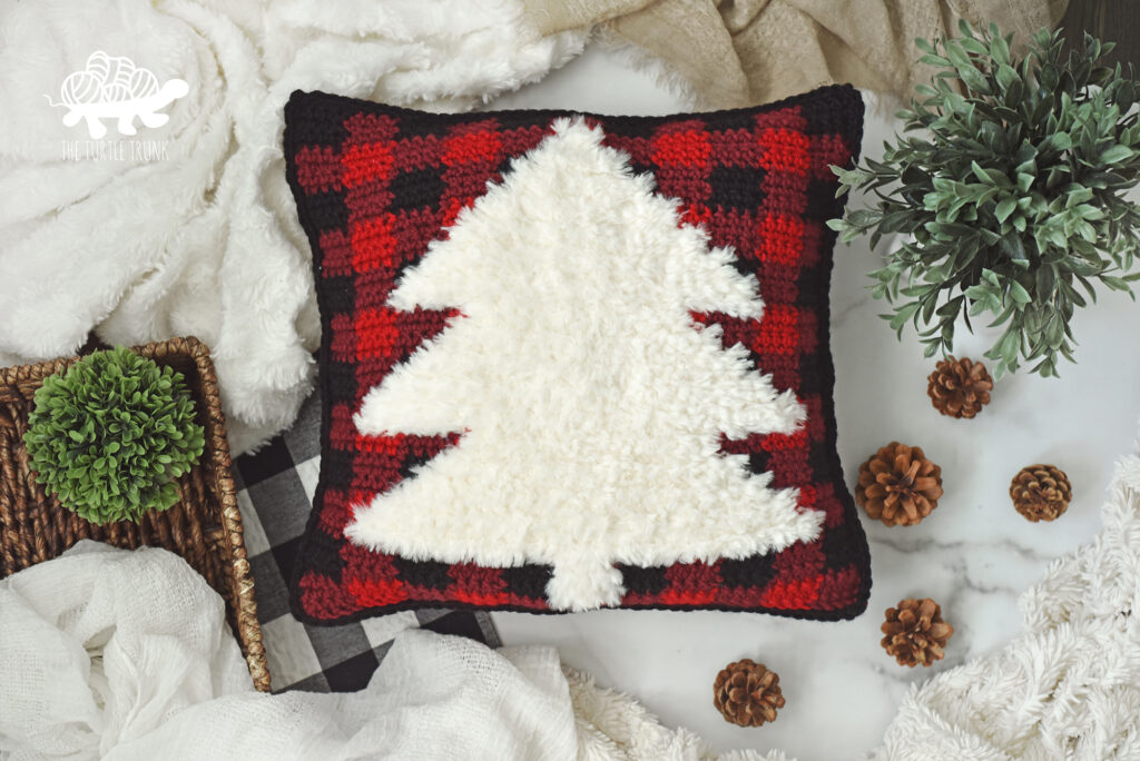 Cozy Holiday Pillow crochet pattern by The Turtle Trunk