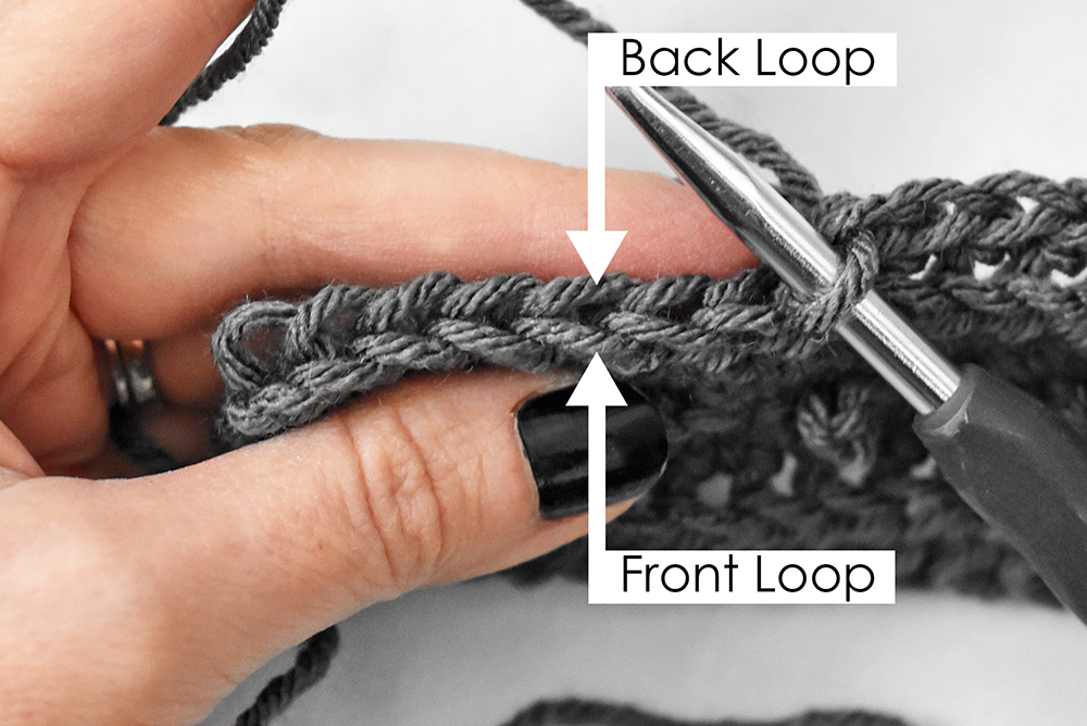 Half Double Crochet in the Back Loop Only (HDC BLO)