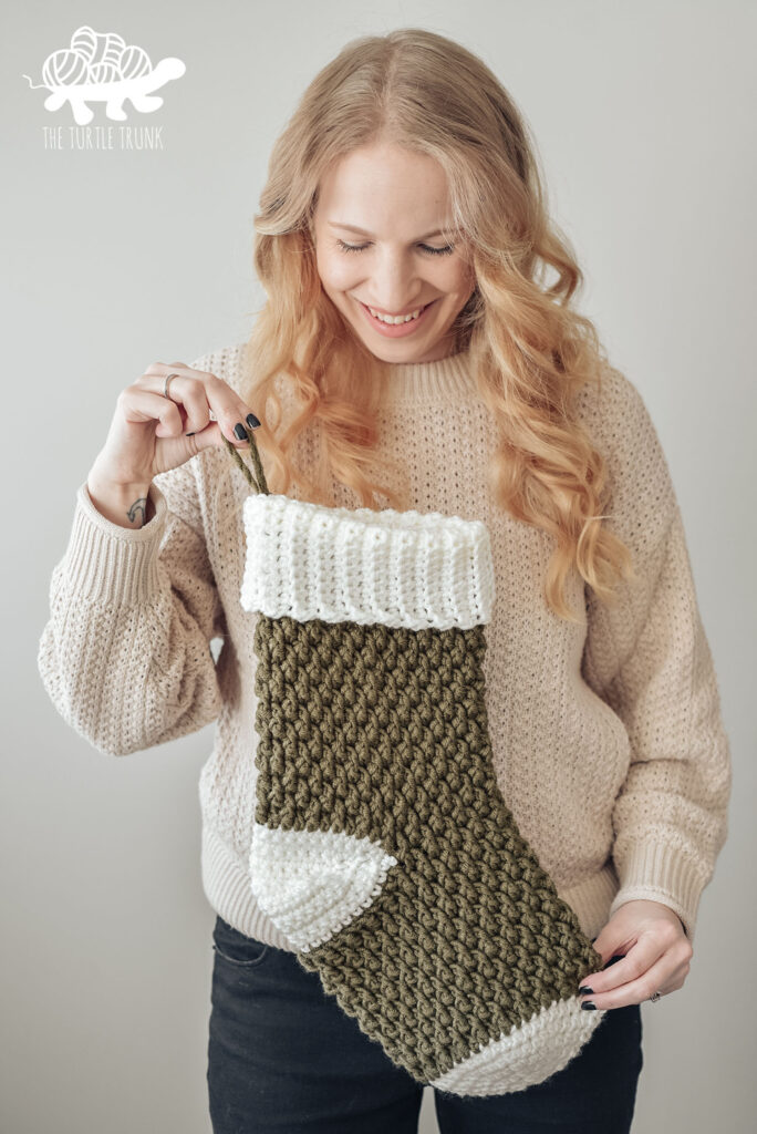 Country Cottage Stocking crochet pattern by The Turtle Trunk