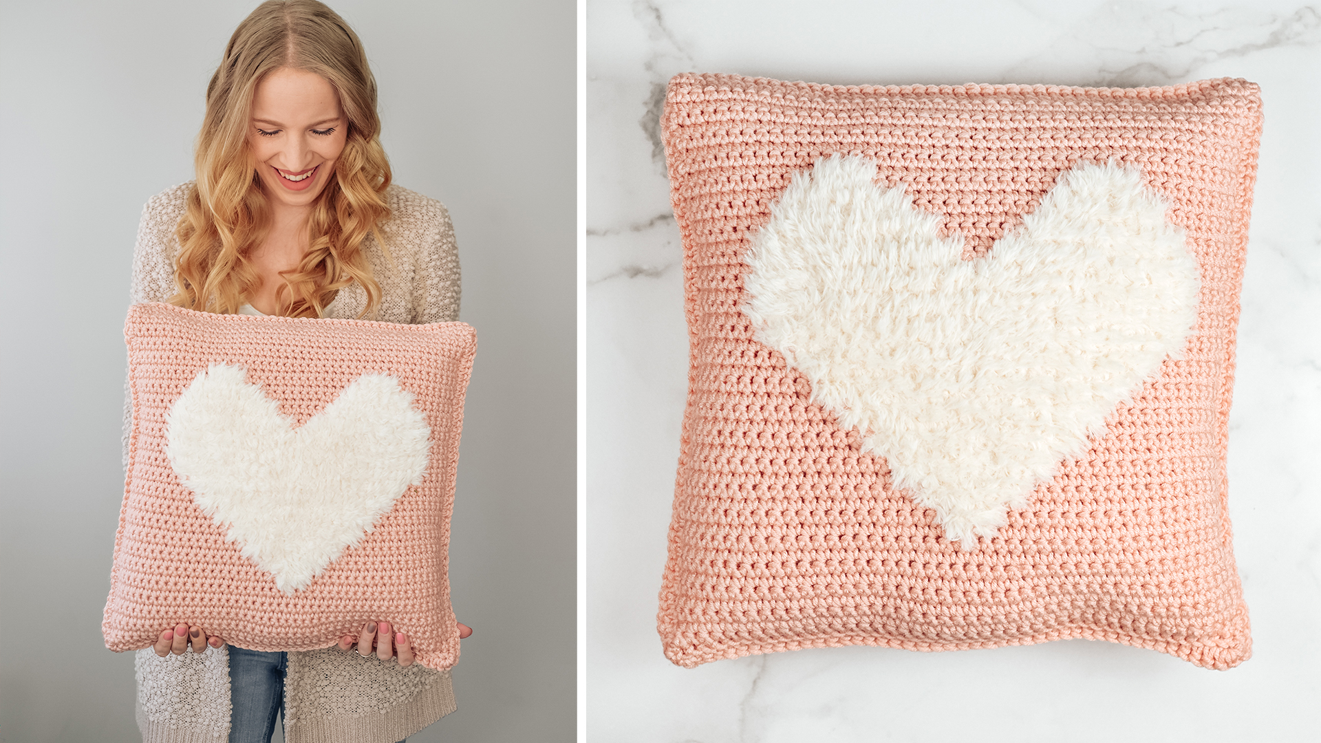 tutorial cuscino cuore uncinetto,crochet heart pillow 