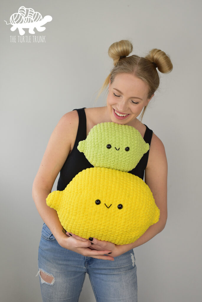 Lemon Cuddler and Lime Cuddler crochet patterns by The Turtle Trunk