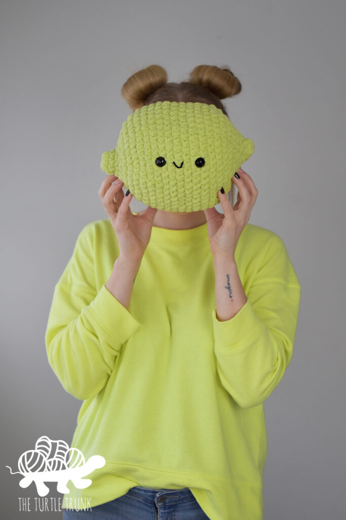 Lime Cuddler crochet pattern by The Turtle Trunk