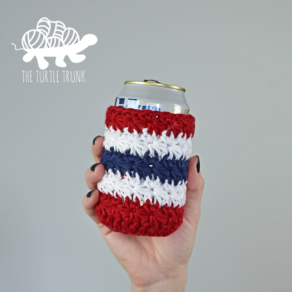 All Star Can Cozy crochet pattern by The Turtle Trunk