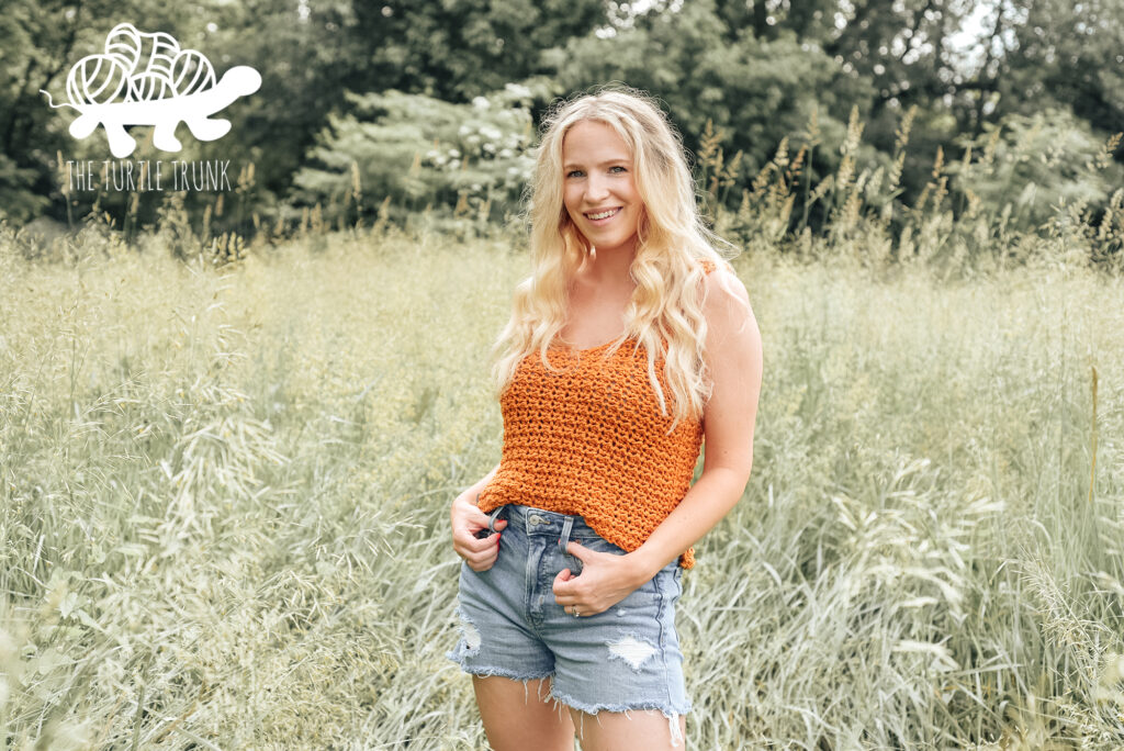 Sweet Tank Tank in Orange with Circulo Natural Cotton Yarn