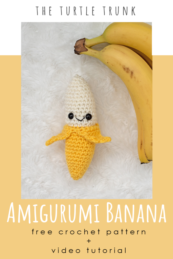 Pinterest PIN for the Banana crochet pattern by The Turtle Trunk