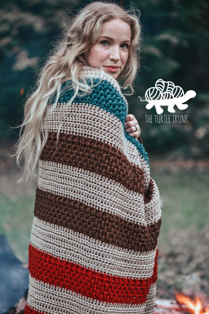 Bonfire Blanket crochet pattern by The Turtle Trunk