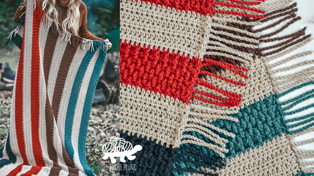 Bonfire Blanket Crochet Pattern by The Turtle Trunk