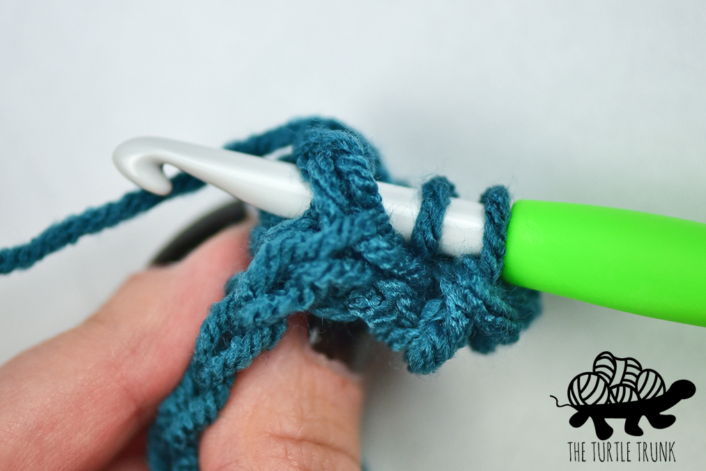 How to back post double crochet by The Turtle Trunk