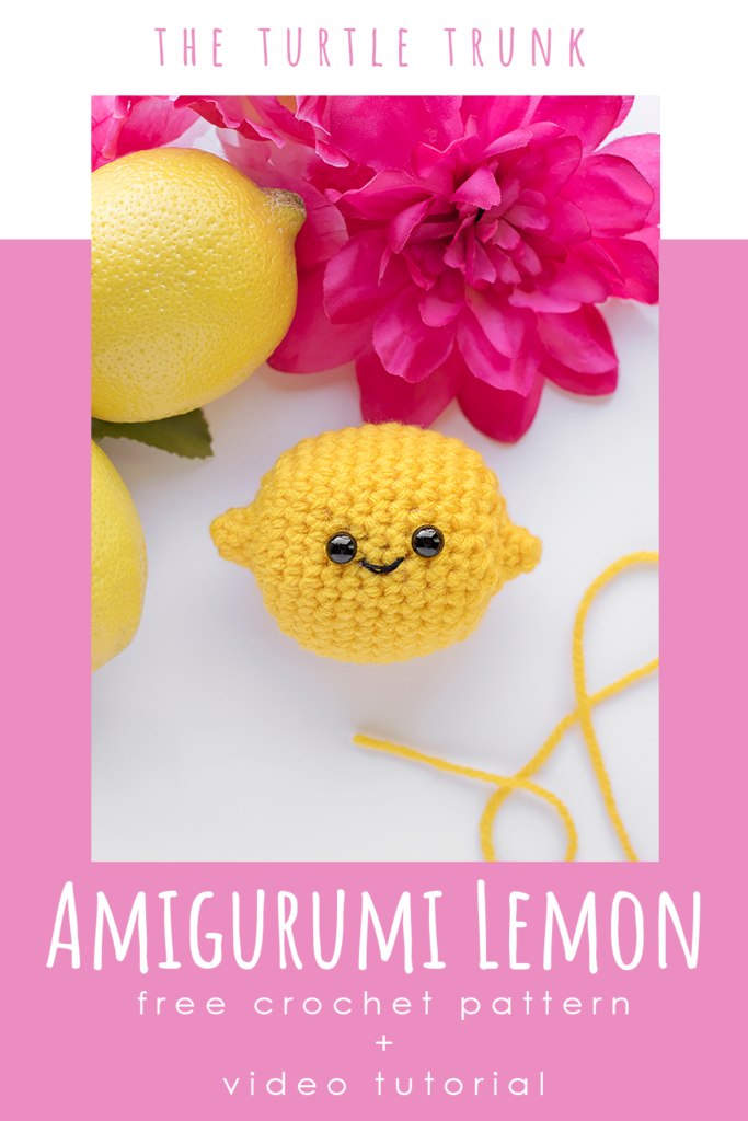 Pinterest PIN for the Lemon crochet pattern by The Turtle Trunk