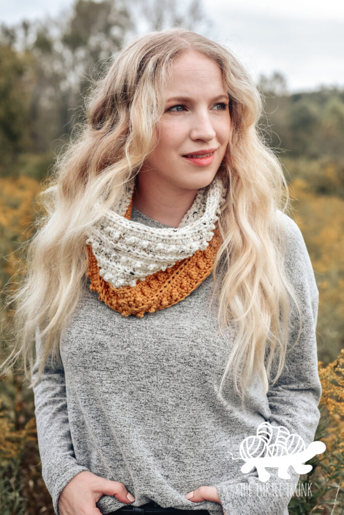 Picot Cowl crochet pattern by The Turtle Trunk