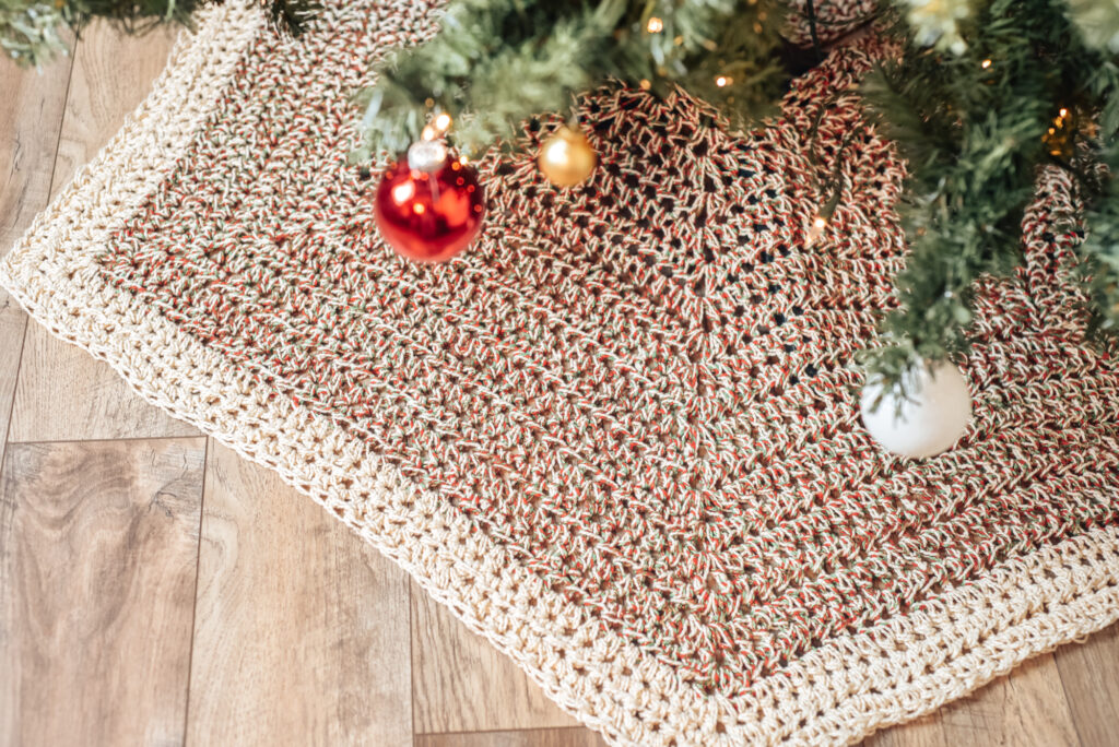 Christmas Cheer Tree Skirt crochet pattern by The Turtle Trunk