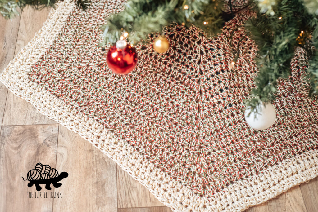 Christmas Cheer Tree Skirt crochet pattern by The Turtle Trunk