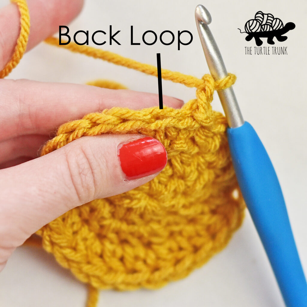 How to double crochet in the back loop only