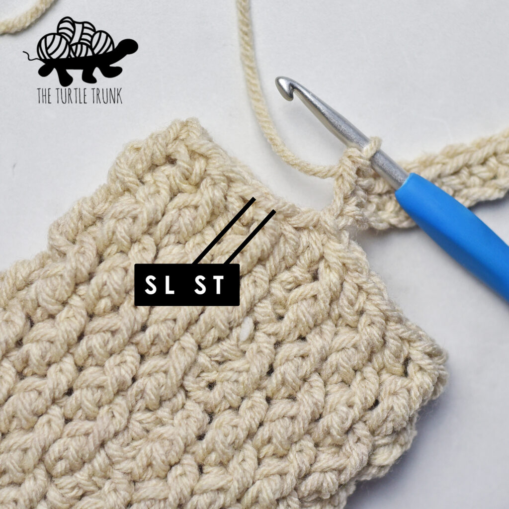 How to make the cuff on the Country Cottage Mittens crochet pattern by The Turtle Trunk