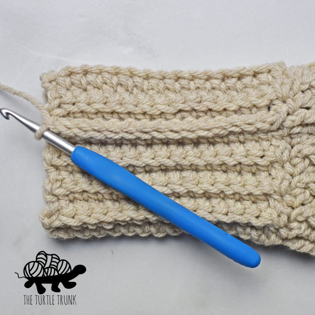 How to make the cuff on the Country Cottage Mittens crochet pattern by The Turtle Trunk