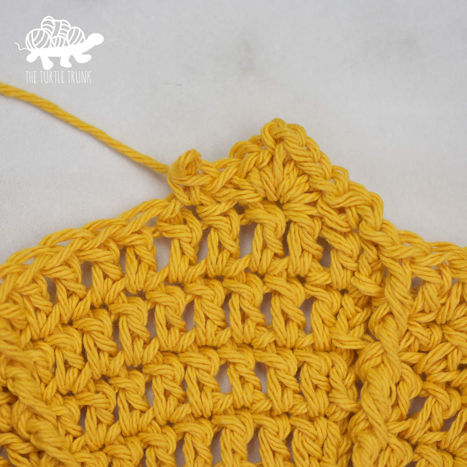 Pointed border for the Hello Sunshine Placemat crochet pattern by The Turtle Trunk.