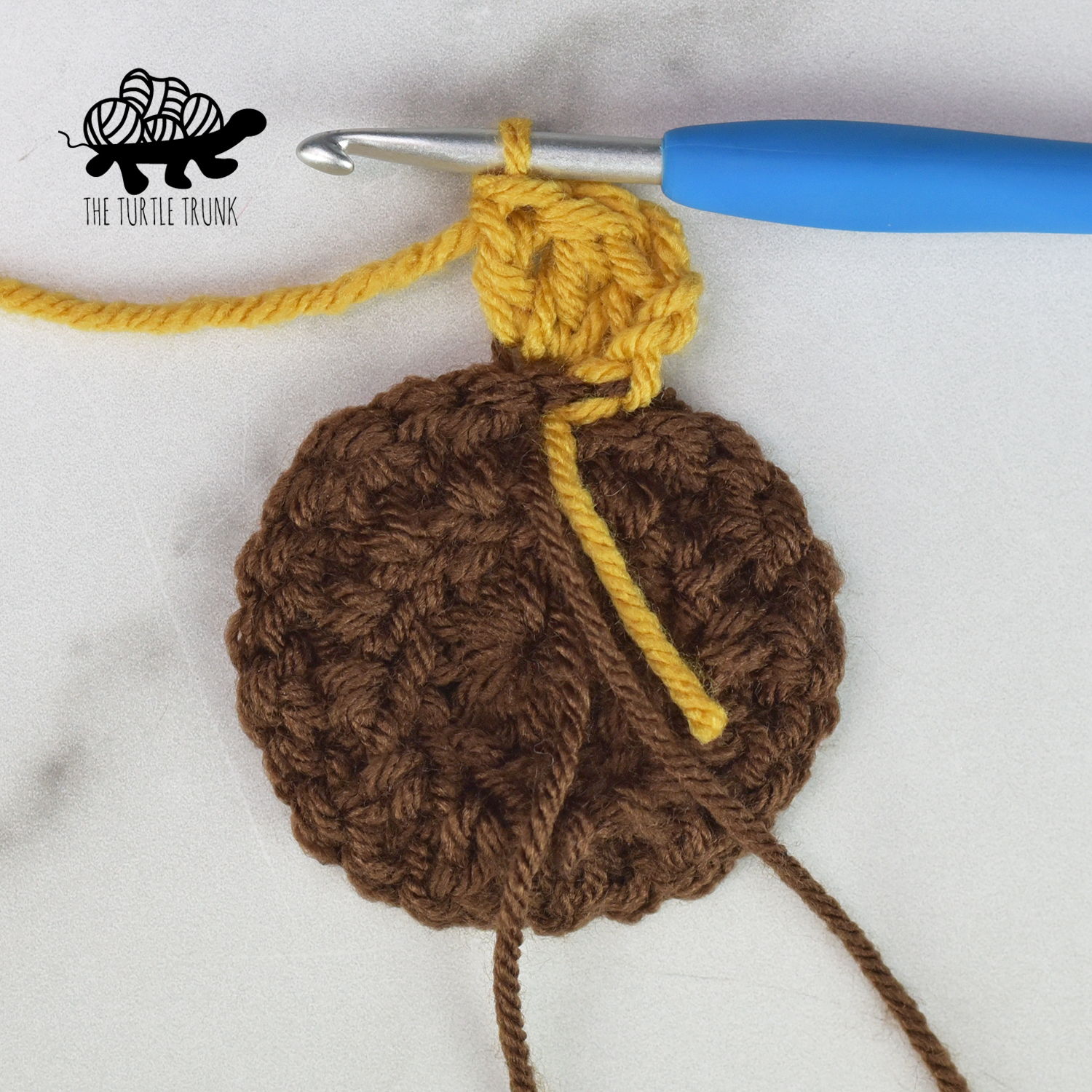 Work the first stitch for round 3 into the back loop only.