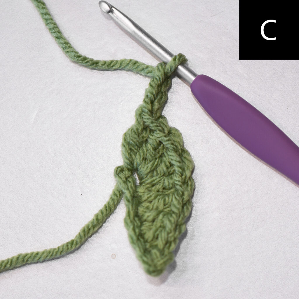 How to crochet a leaf.