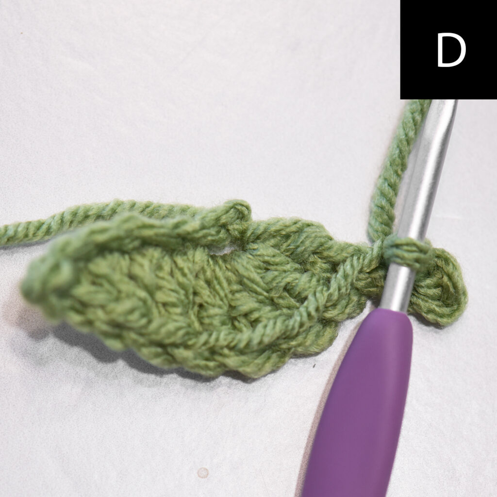 How to crochet a leaf.