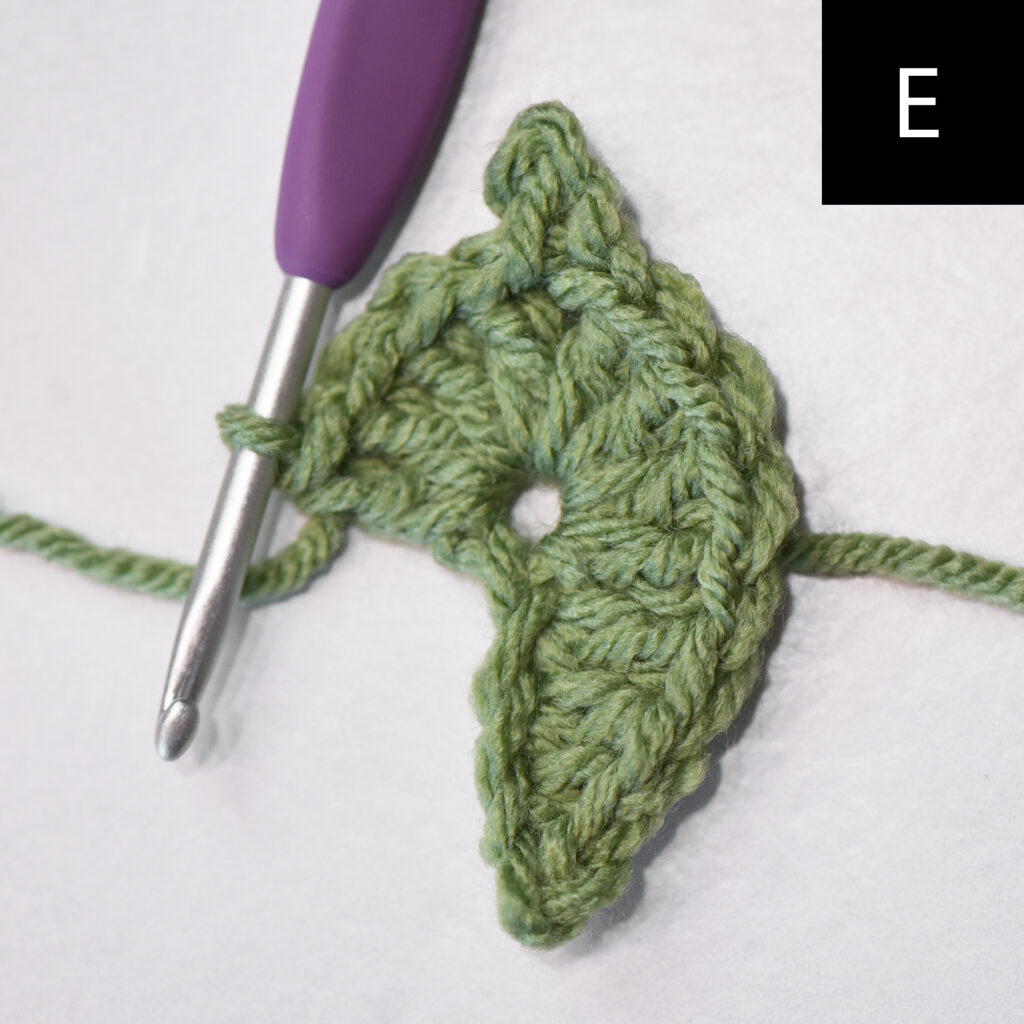 How to crochet a leaf.