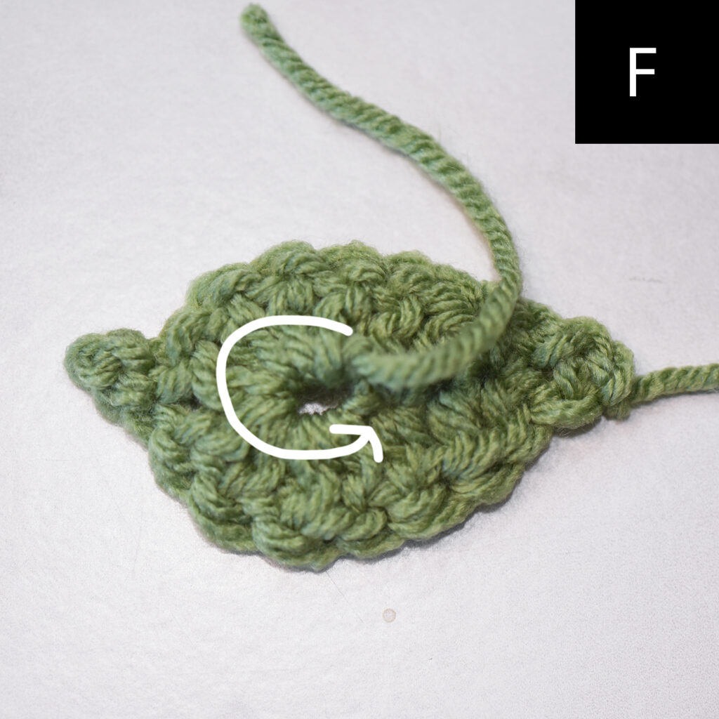 How to crochet a leaf.