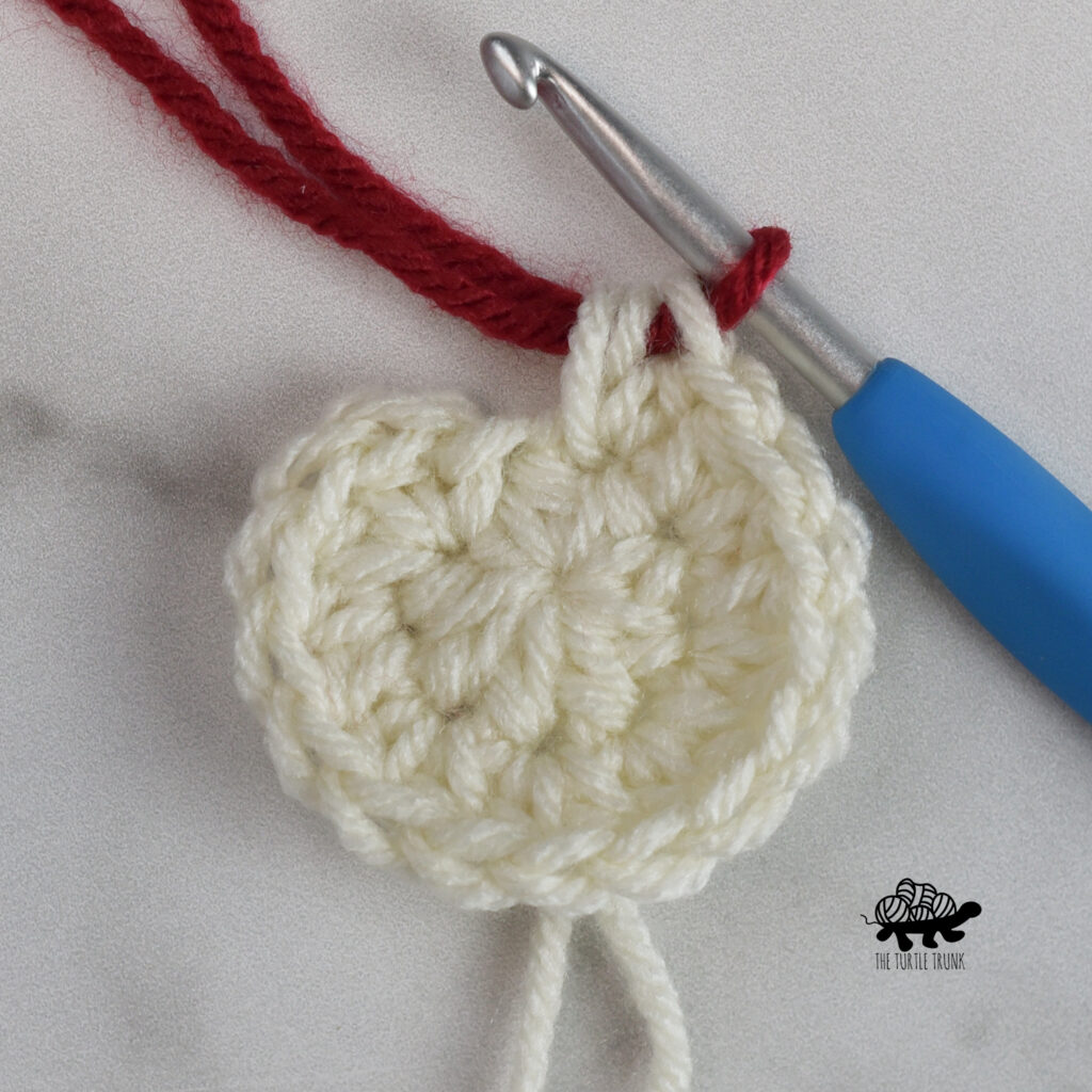 Changing color in crochet.