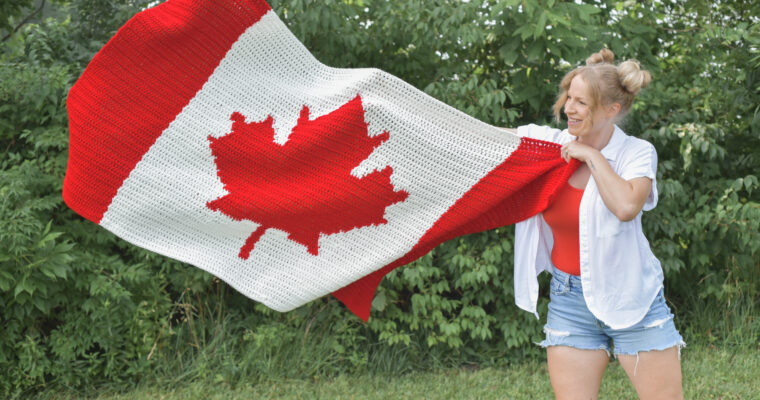 Canadian Flag Blanket Crochet Pattern