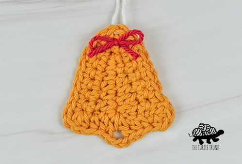 A crochet bell applique.