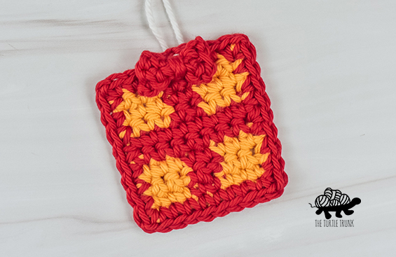 A crochet gift applique.