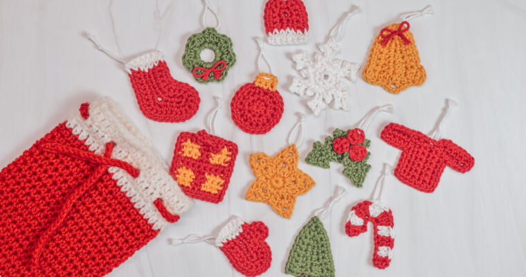 CROCHET ADVENT CALENDAR – WINTER & CHRISTMAS APPLIQUÉS PART 2