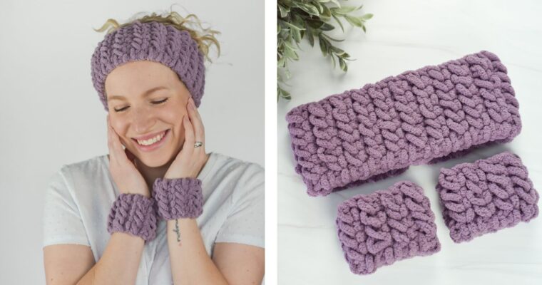 Spa Headband and Wristband Crochet Pattern