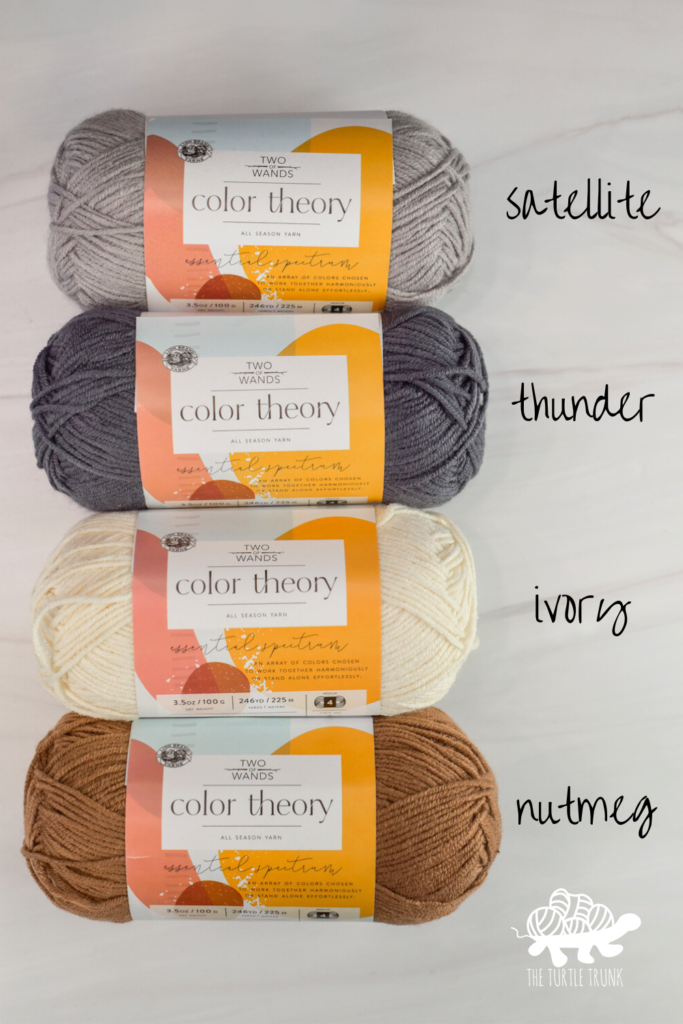 Color Theory Yarn for the Farmhouse Blanket by The Turtle Trunk.