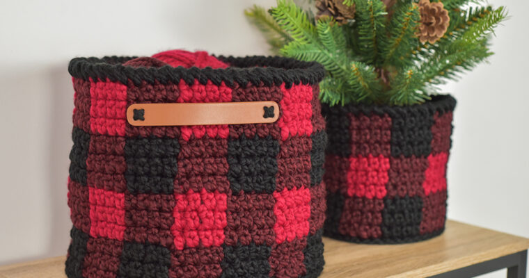 Plaid Basket Crochet Pattern