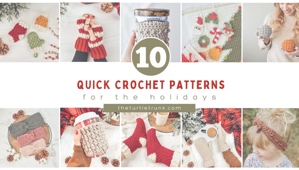 Photo showing 10 Quick Crochet Patters for the Holidays by The Turtle Trunk.