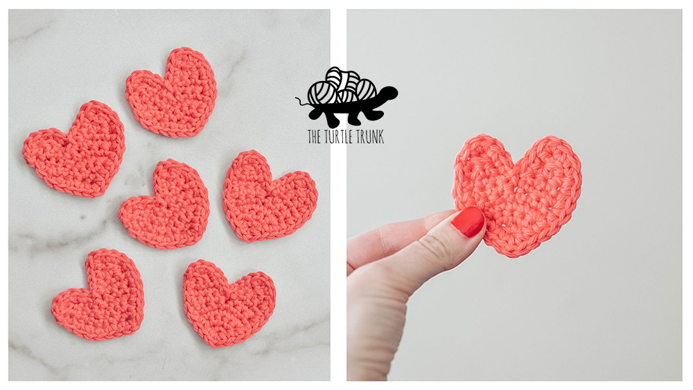 Mini crochet hearts.