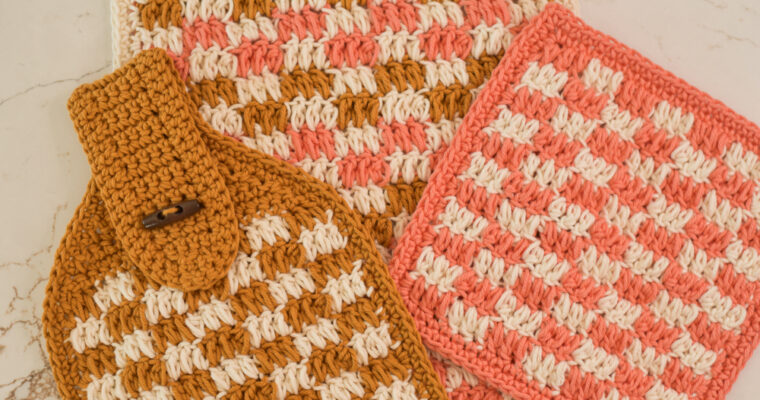 Checkered Dish Set Crochet Pattern