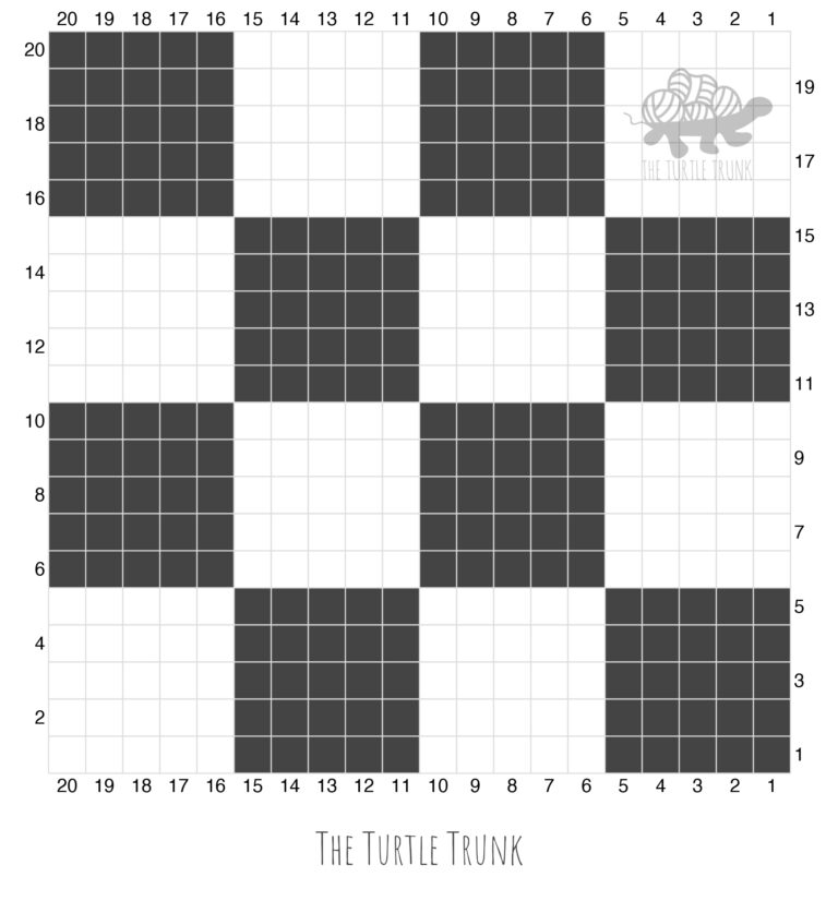 Checkered Ghost Pillow - Free Crochet Pattern - The Turtle Trunk