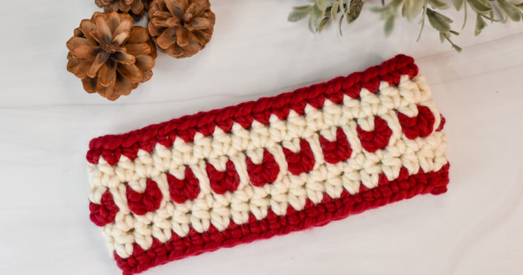 Chunky Heart Ear Warmer Crochet Pattern